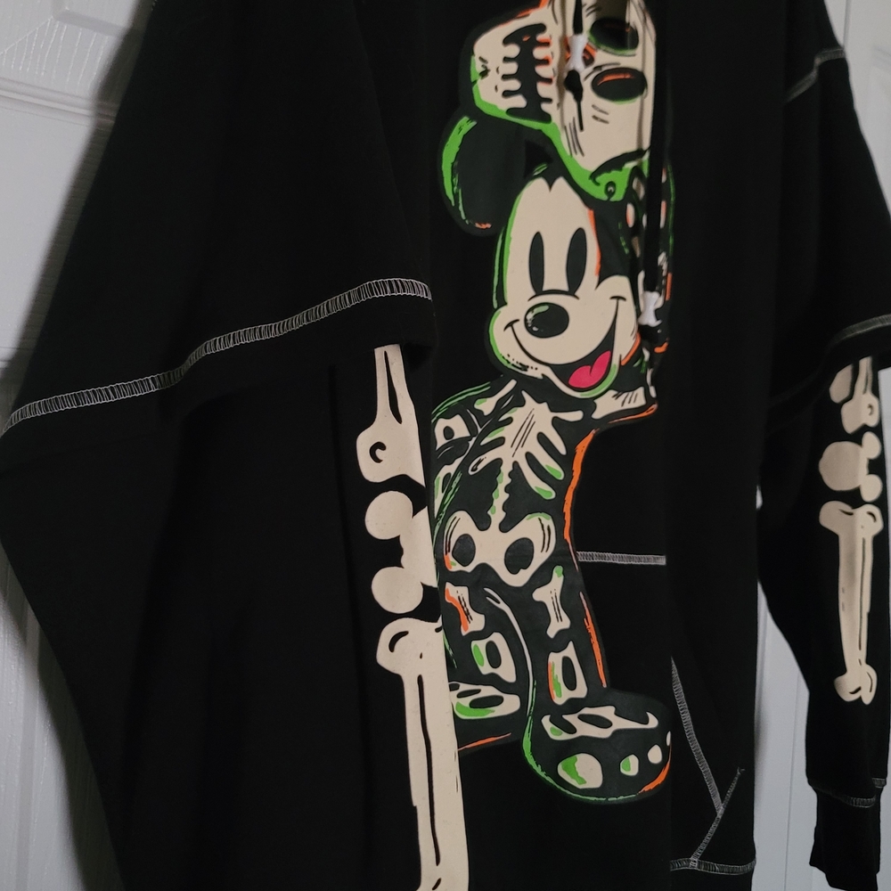 Disney Skeleton Mickey Mouse Pullover Hoodie NWT - image 6